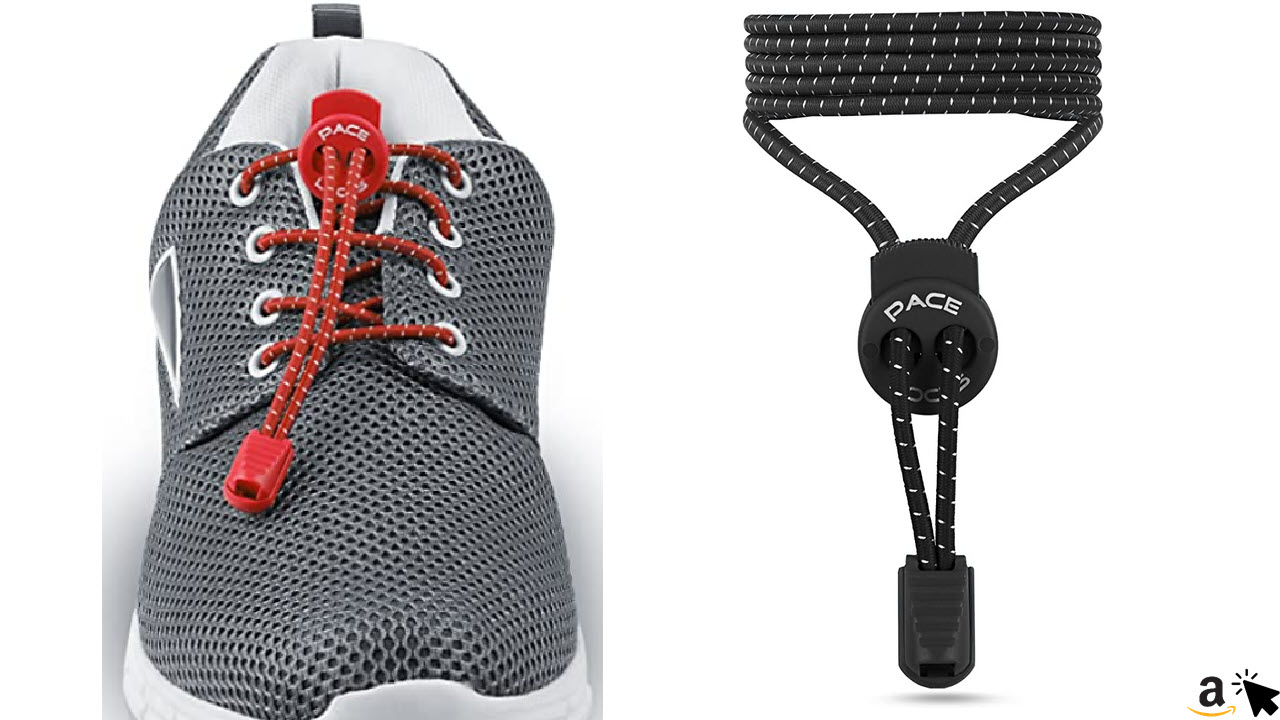 ALPHAPACE Pace Locks Elastische Schnürsenkel, Schuhbänder ohne Schnüren, Slip-on Schnellverschluss für Sport, Jugend & ältere Menschen, 120 cm, viele Farben