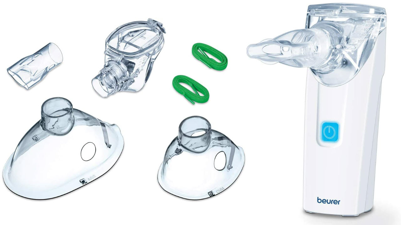 Beurer IH 55 Inhalator, Inhaliergerät mit Schwingmembran-Technologie, tragbar und leise, Selbstreinigungsfunktion