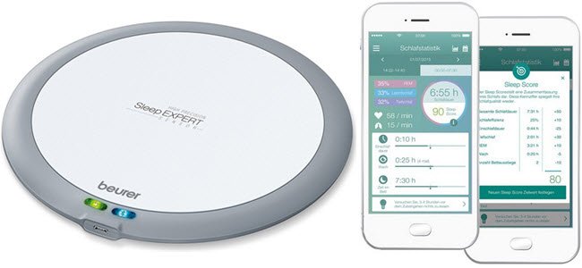 Beurer SleepExpert SE80 Schlafsensor zur Schlafanalyse und Schlafphasenwecker