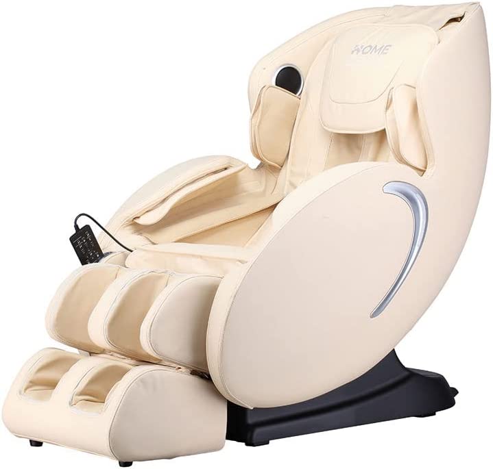 Home Deluxe Massagesessel SONO Beige, Bluetooth und Heizung, Massagestuhl Relaxsessel mit Wärmefunktion
