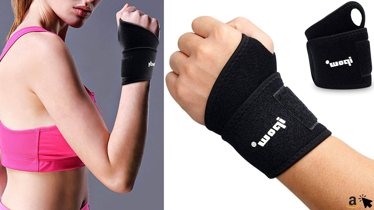 IPOW 2er Set Handgelenkbandage Handgelenkstütze einstellbare atmungsaktive Handgelenk Bandage für Sport, Fitness & Bodybuilding
