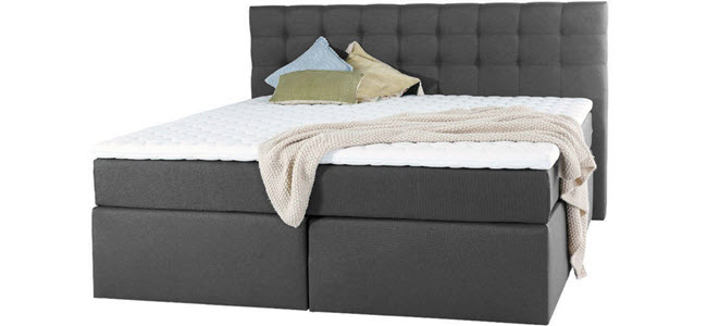 King Boxspringbett mit H2 7-Zonen Taschenfederkernmatratze mit Visco-Topper von Betten Jumbo