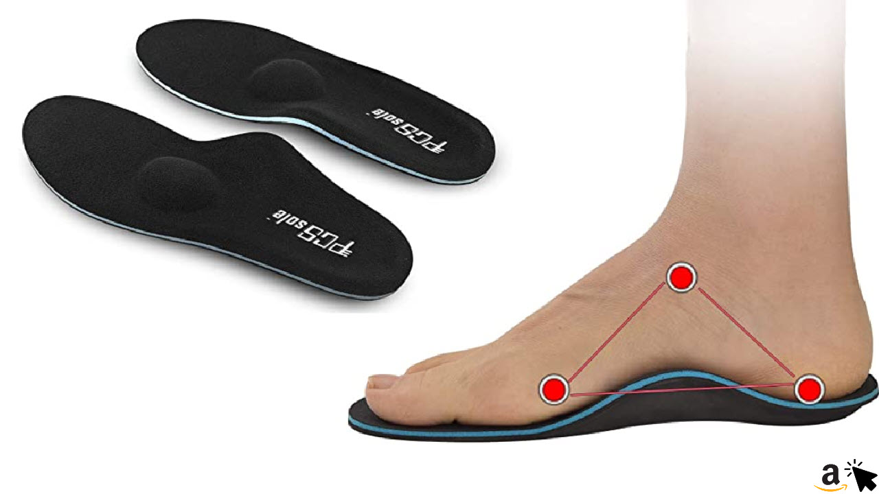 PCSsole Einlegesohle Hohe Fußstütze Weiche Medizinische Funktionelle Orthesen Einlegesohle, Insert für Plattfüße, Plantar Fasciitis, Fußschmerzen