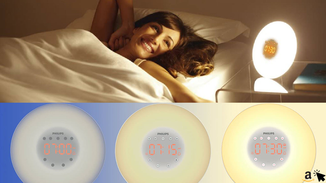 Philips Wake-up Light, Aufwachen mit Licht, 2 natürlichen Wecktöne