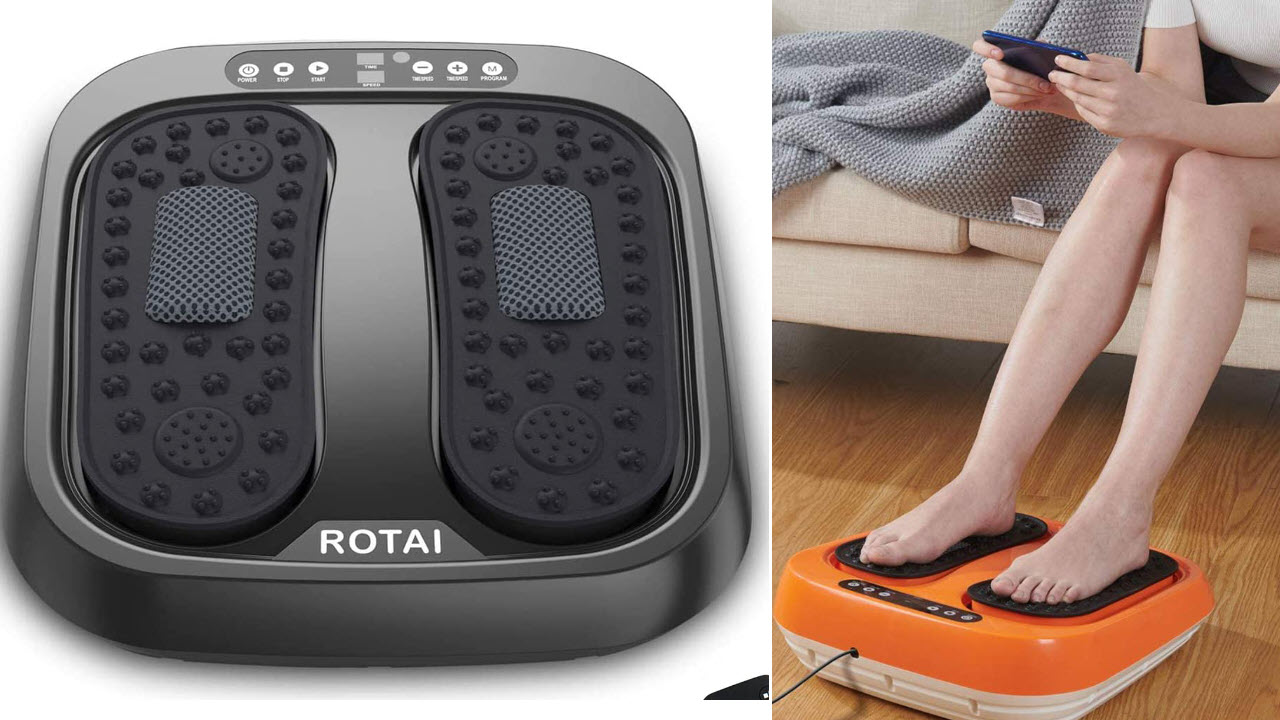 ROTAI Vibration Fußmassagegerät Multi Entspannungen und Schmerzlinderung rotierende Akupressur, mit Fernbedienung