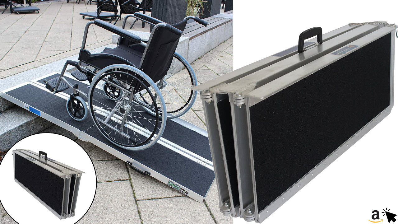 Rollstuhlrampe verschiedene Größen 272 kg klappbar Alu Auffahrrampe Verladerampen Rampe