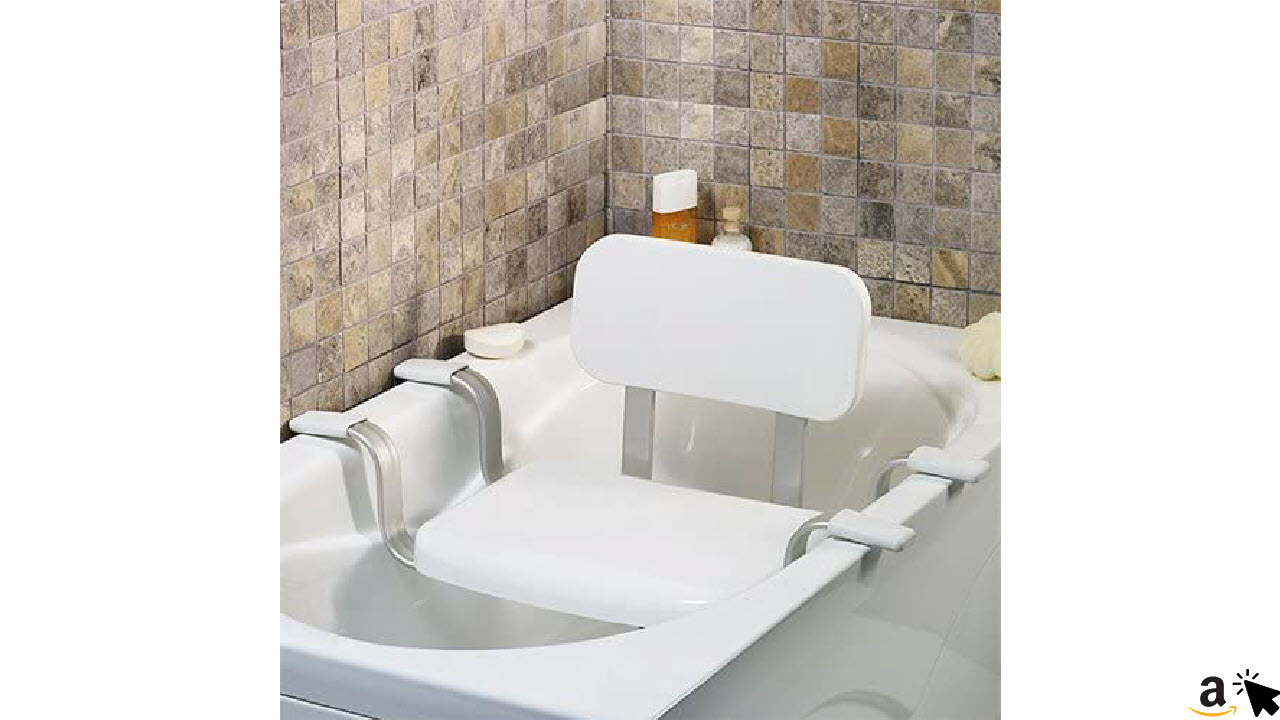 TW24 Wannensitz - Badewannenstuhl - Duschhocker mit Rückenlehne - Badewannensitz mit Rückenlehne